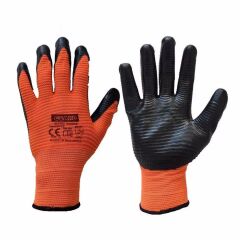 İş Güvenlik Eldivenleri Nitril Beyaz - Sarı 1 Çift