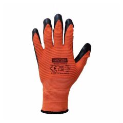 İş Güvenlik Eldivenleri Lüx Latex Turuncu Siyah 1 Çift