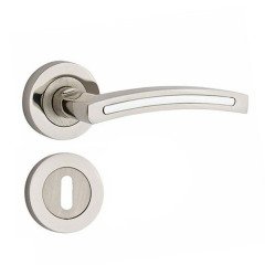 Nobel Armoni Nikel Saten Rozetli Kapı Kolu Oda Kapısı