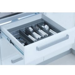 Samet Çekmece İçi Kaşıklık 34 x 49 cm - Gri