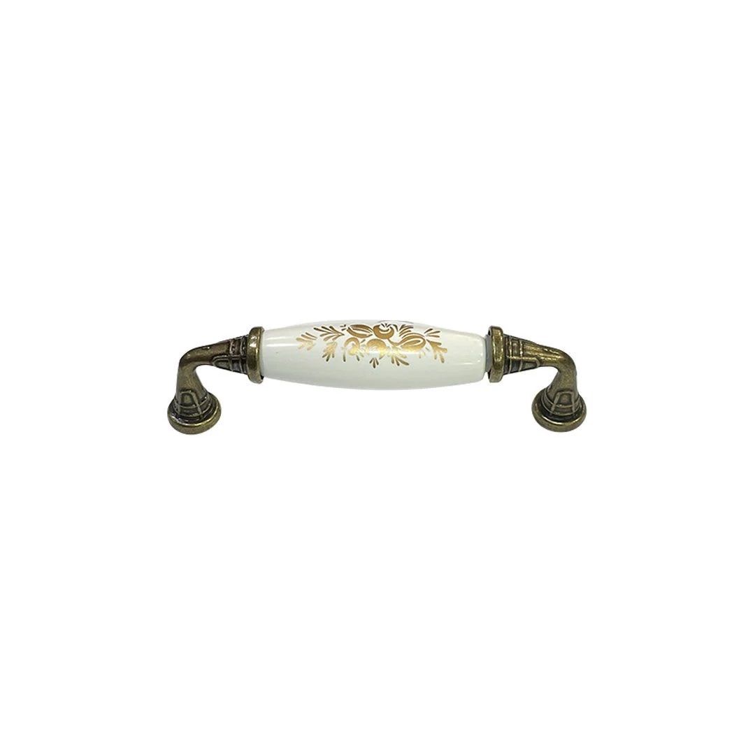 Eymen Polimer Kahve Çekirdeği Mobilya Kulp Antik Sarı 96 mm
