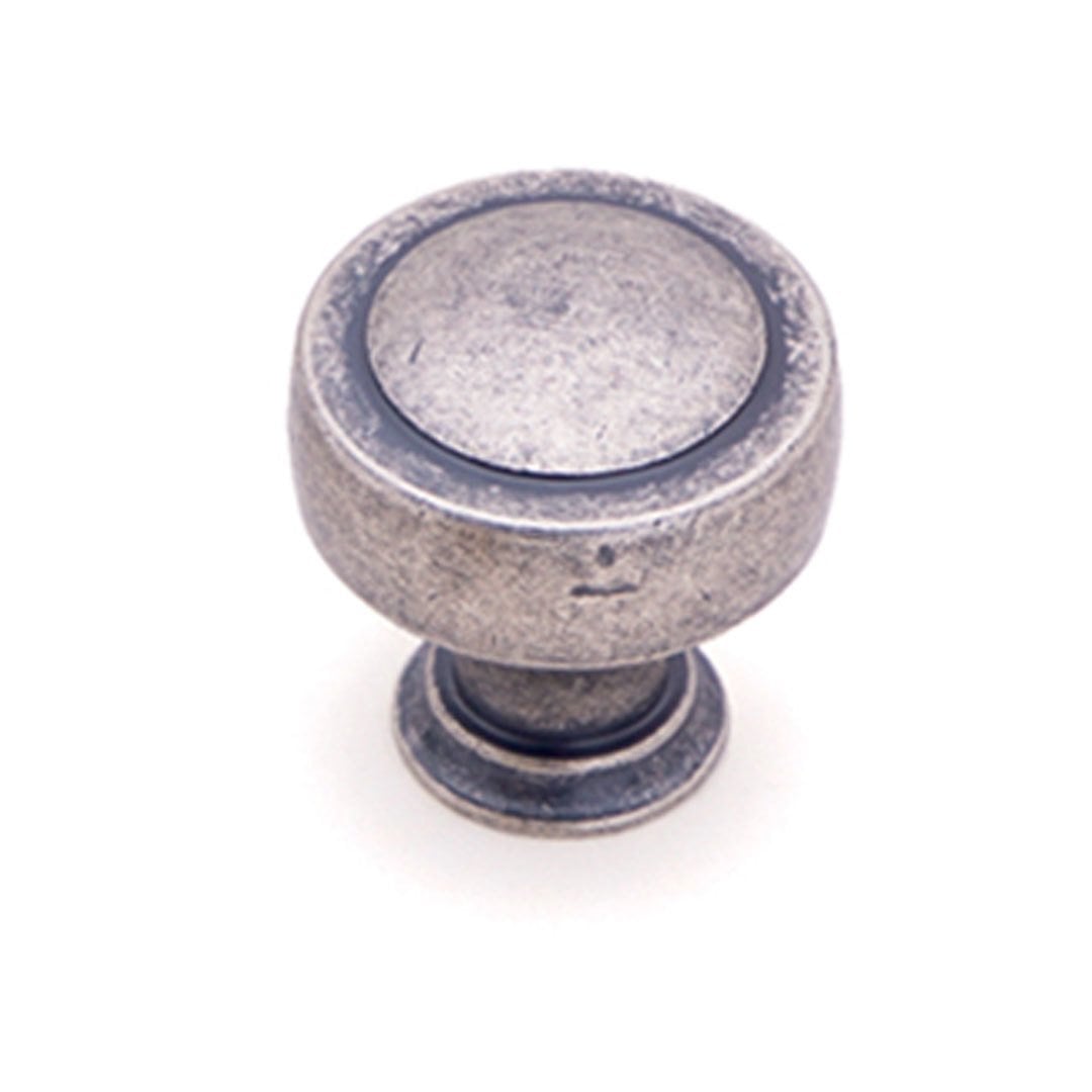 System 1915 Düğme Mobilya Kulp 32 mm Eskitilmiş Mat Gümüş