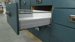 Samet Alphabox Yanaklı Gri Çekmece Rayı Tek Bordür - 35 cm