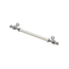 Metax Kesir Çizgili Mobilya Kulp Krom-Beyaz - 192 mm