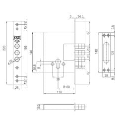 Kale Kilit Emniyet Kilidi 257-GM / 3 Milli - Nikel