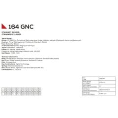 Kale Kilit 164 GNC Standart Çelik Pimli Barel 76 mm - Nikel