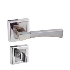 Nobel Viktorya Nikel Saten Kare Rozetli Kapı Kolu Wc Kapısı