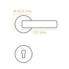 Doğanlar Ekselans Olifka Rozetli Kapı Kolu Oda Kapısı
