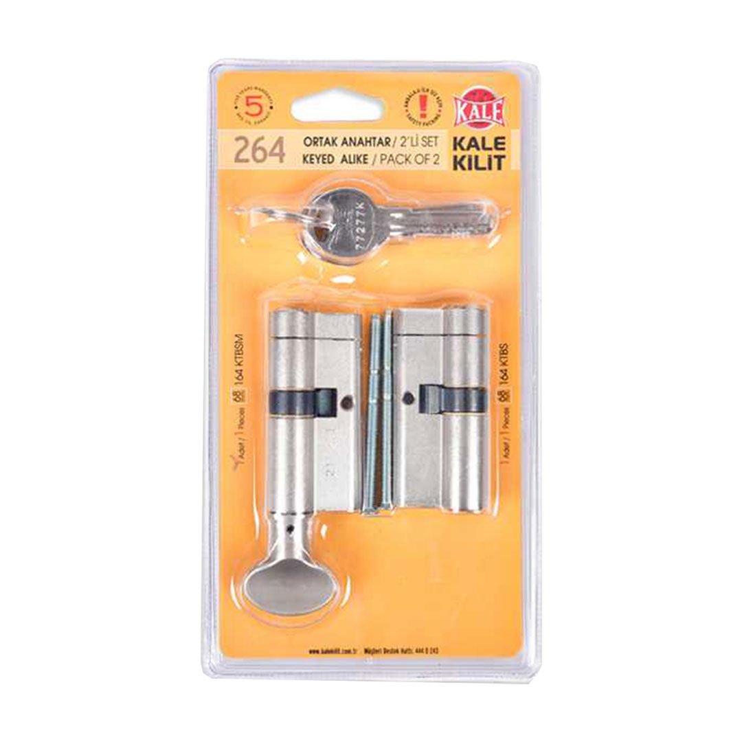 Kale Kilit 264 SNC+SMC SilindirlikK 68 mm Nikel Barel