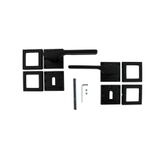 Ahsa Siyah Kare Rozetli Kapı Kolu